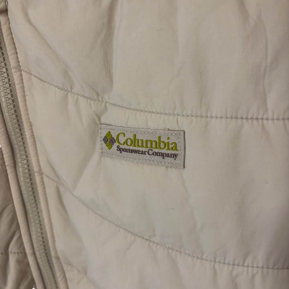 NWT Columbia Heritage Wallowa Insulated Cropped Puffer Jacket Large Beige Green - Picture 9 of 16